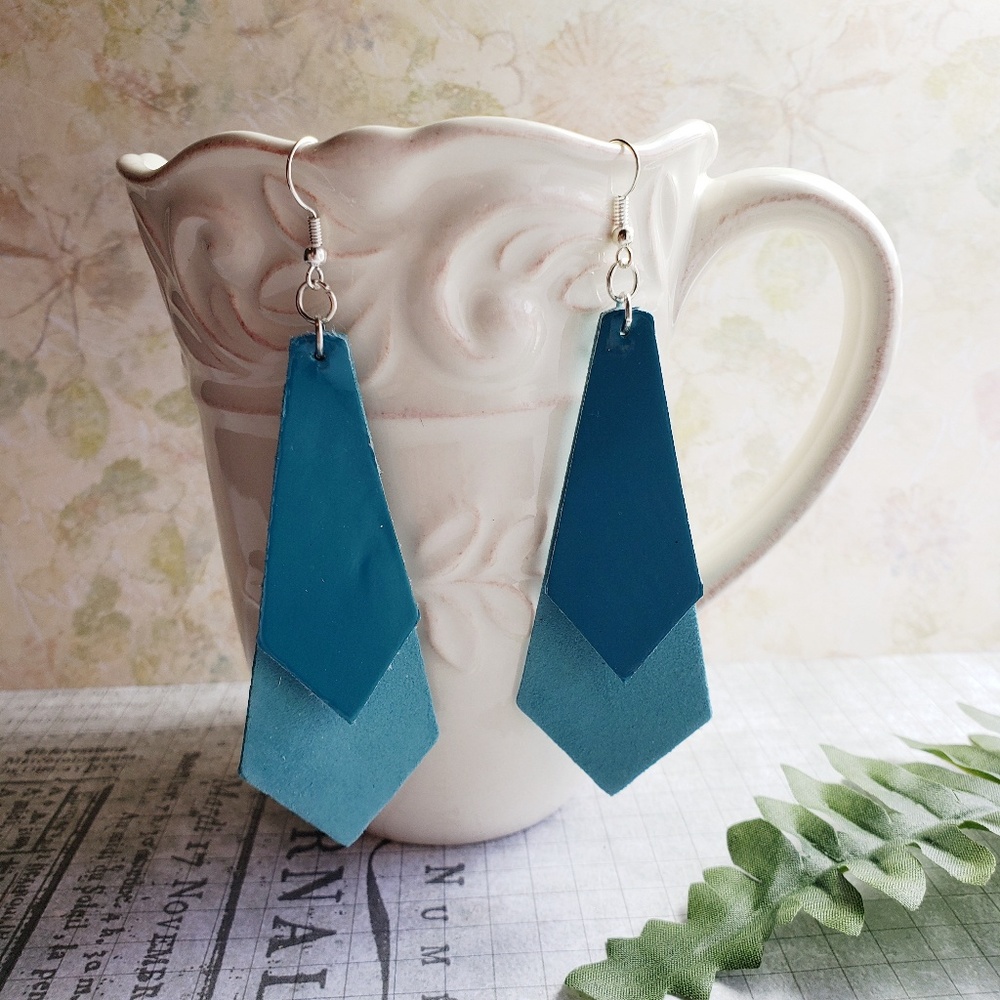 Genuine leather earrings